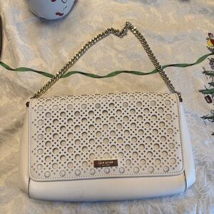 Kate Spade perforated White Shoulder Bag